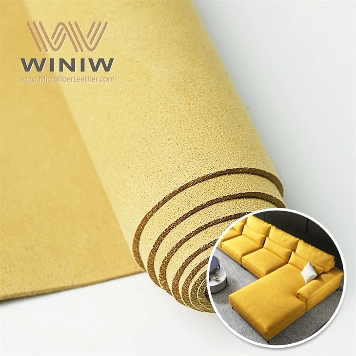Eco-friendly Micro Fiber Fabric Microsuede Nubuck PU Sofa Leather
